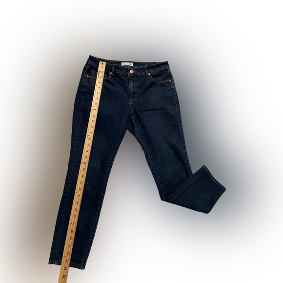LOFT - Ann Taylor Women’s Blue Curvy Skinny Cropped Jeans Size:29/8 - Picture 2 of 5
